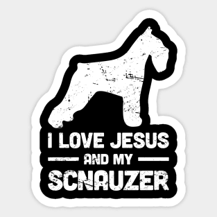 Schnauzer - Funny Jesus Christian Dog Sticker